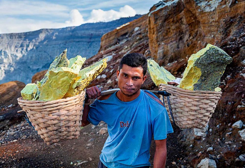 Cándido Barco. Volcán Ijen, Java